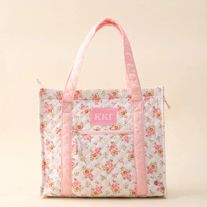Quilted Everyday Tote Bag- Sorority