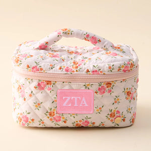 Quilted Cosmetic Bag- Sorority