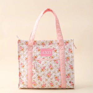 Quilted Everyday Tote Bag- Sorority