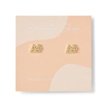 Rhinestone 18K Gold Earrings- Sorority