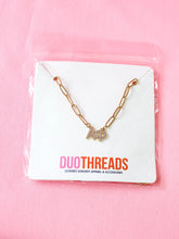 Rhinestone Paperclip Sorority Necklace