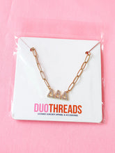 Rhinestone Paperclip Sorority Necklace