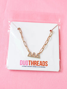Rhinestone Paperclip Sorority Necklace