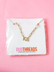 Rhinestone Paperclip Sorority Necklace