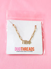 Rhinestone Paperclip Sorority Necklace