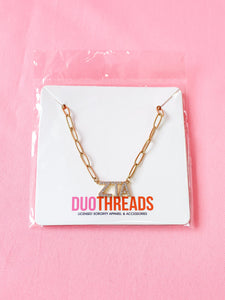 Rhinestone Paperclip Sorority Necklace
