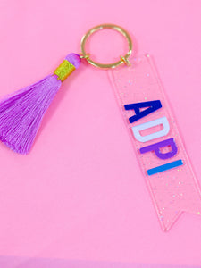 Tassel Acrylic Sorority Keychain