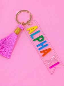 Tassel Acrylic Sorority Keychain