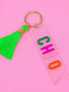 Tassel Acrylic Sorority Keychain