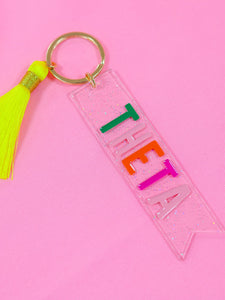 Tassel Acrylic Sorority Keychain