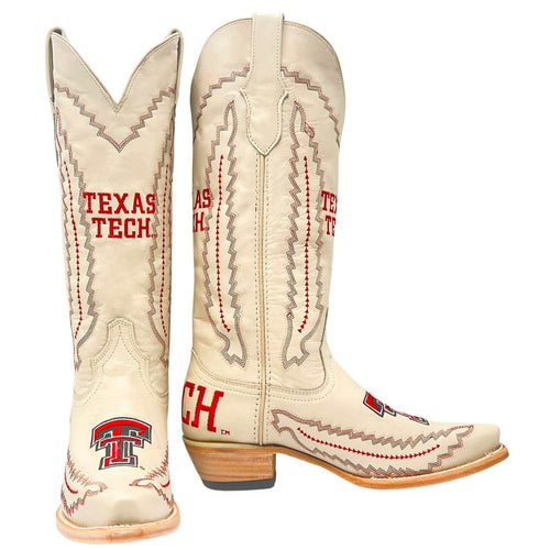 Texas Tech boots- Cream 