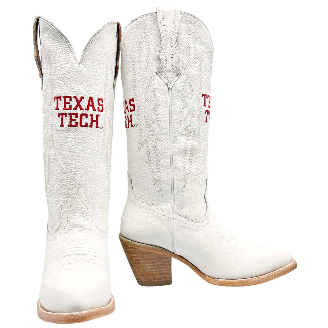 Texas Tech boots- White 