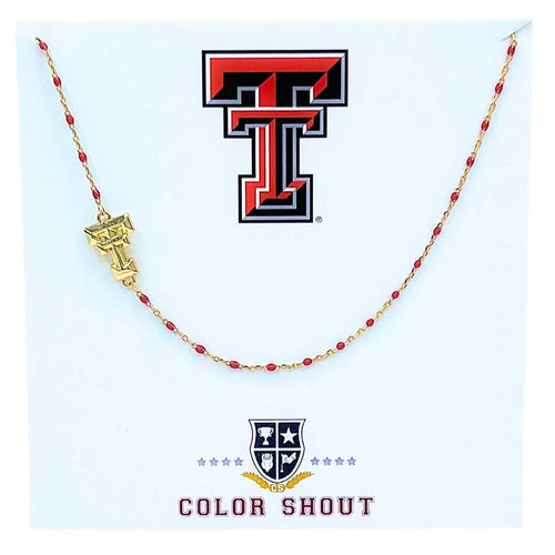 Texas Tech Side Set necklace