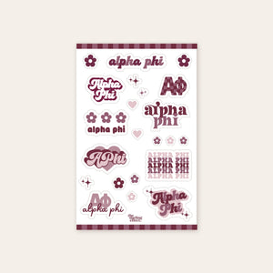 Darling Effect Sticker Sheet- Sorority