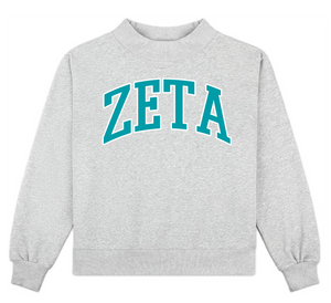 Sorority Mock Neck Sweatshirt- PRE-ORDER