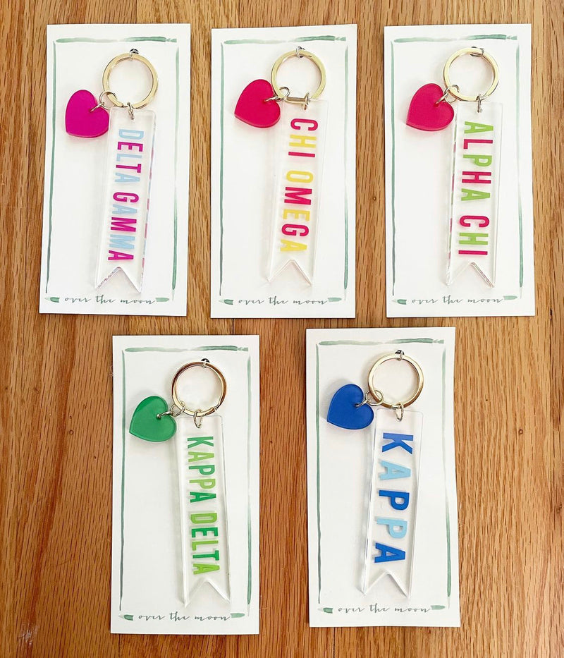 Neon Pom Sorority Keychain – Paddle Tramps