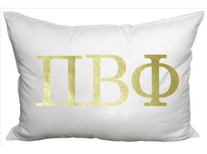 Sorority Gold Greek Letter Pillow- rectangle