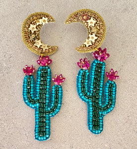 Cactus Beaded Earrings