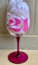 "Finally 21" acrylic wine glass