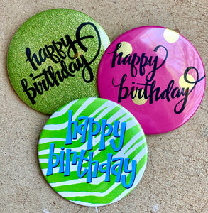 "Happy Birthday"  Button