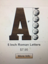 Single Raised Letters