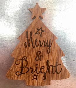 "Merry & Bright" Tree Magnet