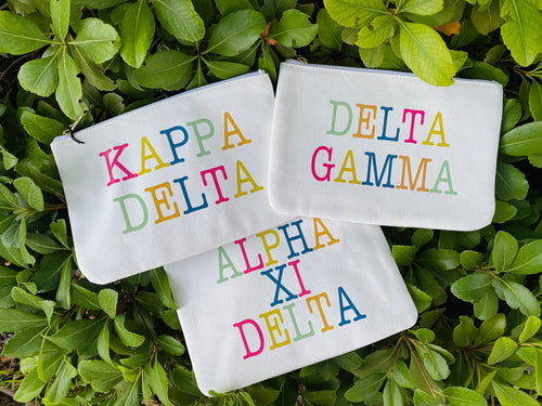 Multi-color Sorority Pouch
