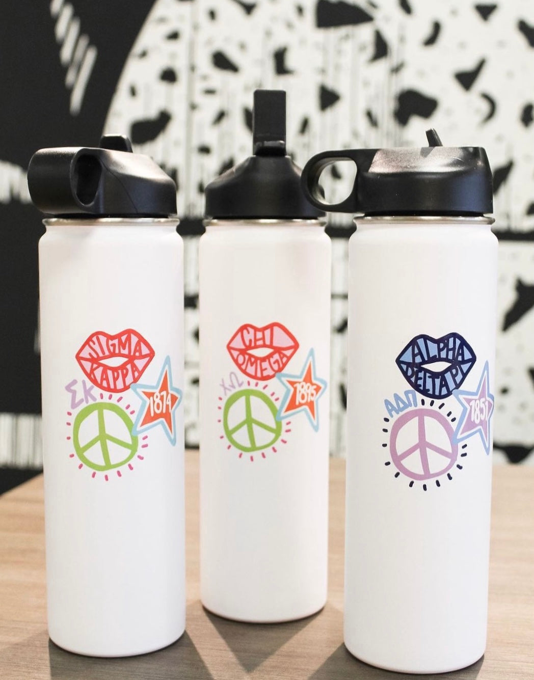 Happy Go Lucky Sorority Water Bottle – Paddle Tramps