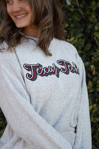 Texas Tech Stacked Script sweatshirt- wooly