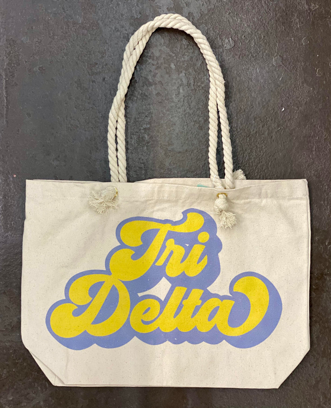 Tri Delta canvas tote bag