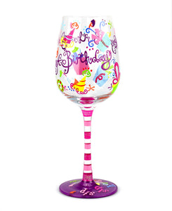 "Sip Sip Hooray" Wine Glass
